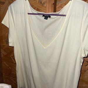 Yellow vneck cropped top